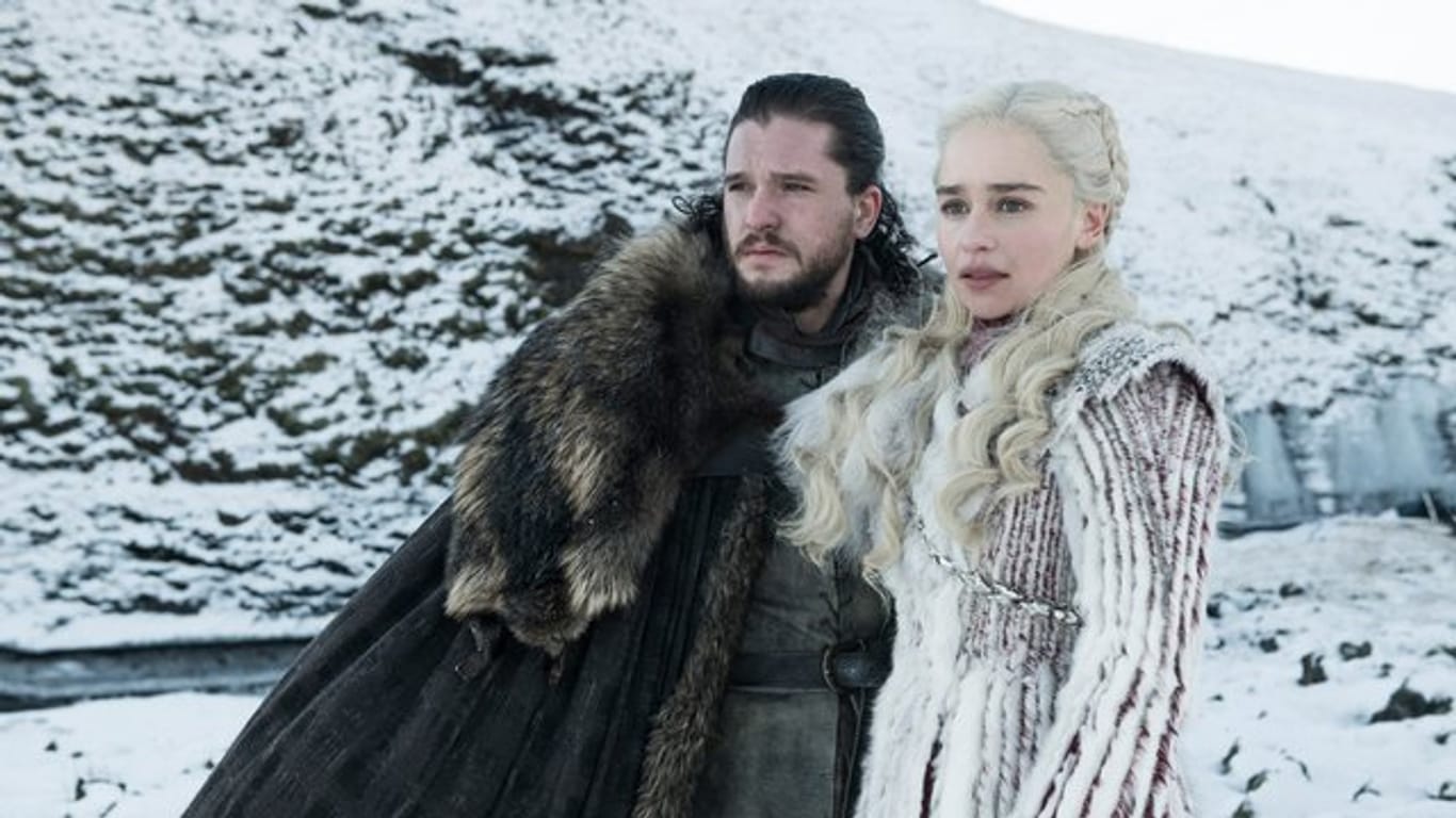 Kit Harington als Jon Schnee und Emilia Clarke Daenerys Targaryen in "Games of Thrones".