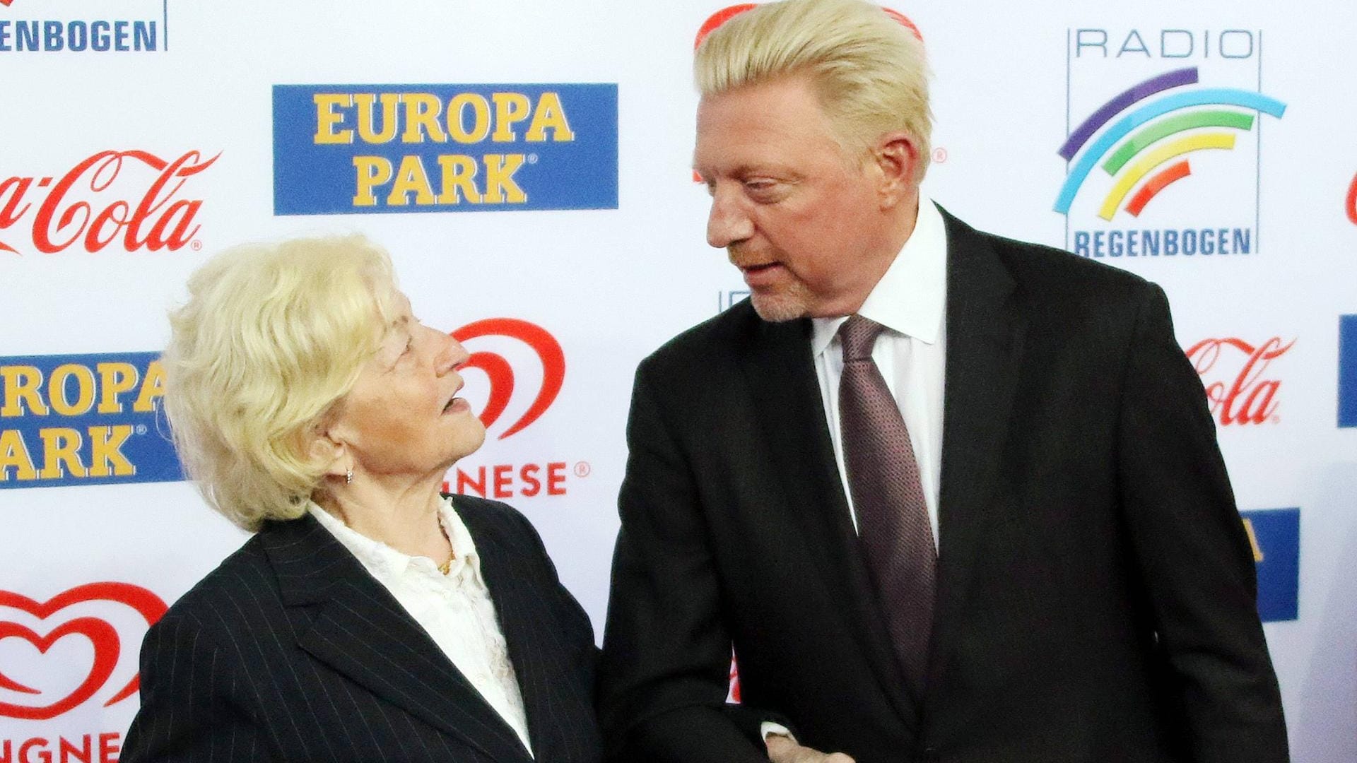 Beim Radio Regenbogen Award: Boris Becker mit seiner Mutter Elvira.