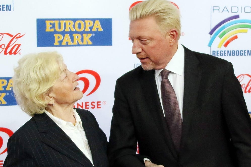 Beim Radio Regenbogen Award: Boris Becker mit seiner Mutter Elvira.