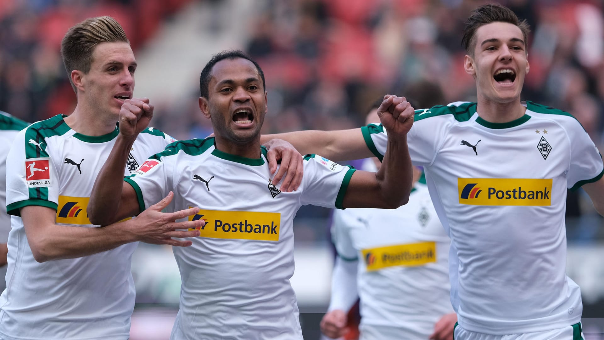 Raffael (M.) erzielte das Siegtor für Gladbach gegen Hannover.