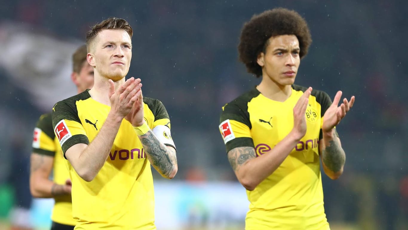 BVB-Kapitän Marco Reus (l.) fand nach dem Abpfiff deutliche Worte für die Leistung seines Teams.