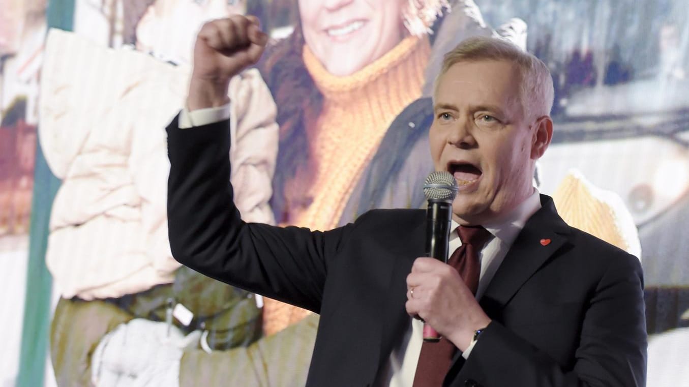 Antti Rinne, Vorsitzender der Sozialdemokraten: Seine Partei könnte die Wahl für sich entschieden haben. Antti Rinne, Vorsitzender der Sozialdemokraten: Seine Partei könnte die Wahl für sich entschieden haben.