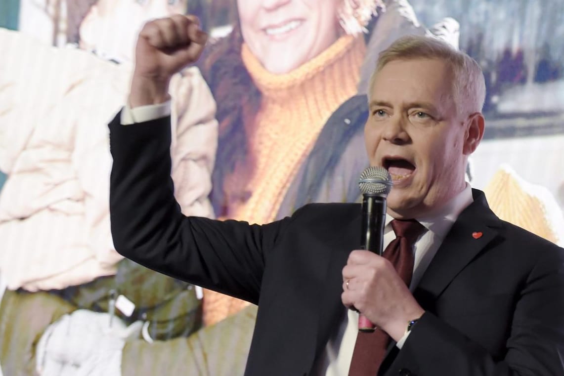 Antti Rinne, Vorsitzender der Sozialdemokraten: Seine Partei könnte die Wahl für sich entschieden haben.