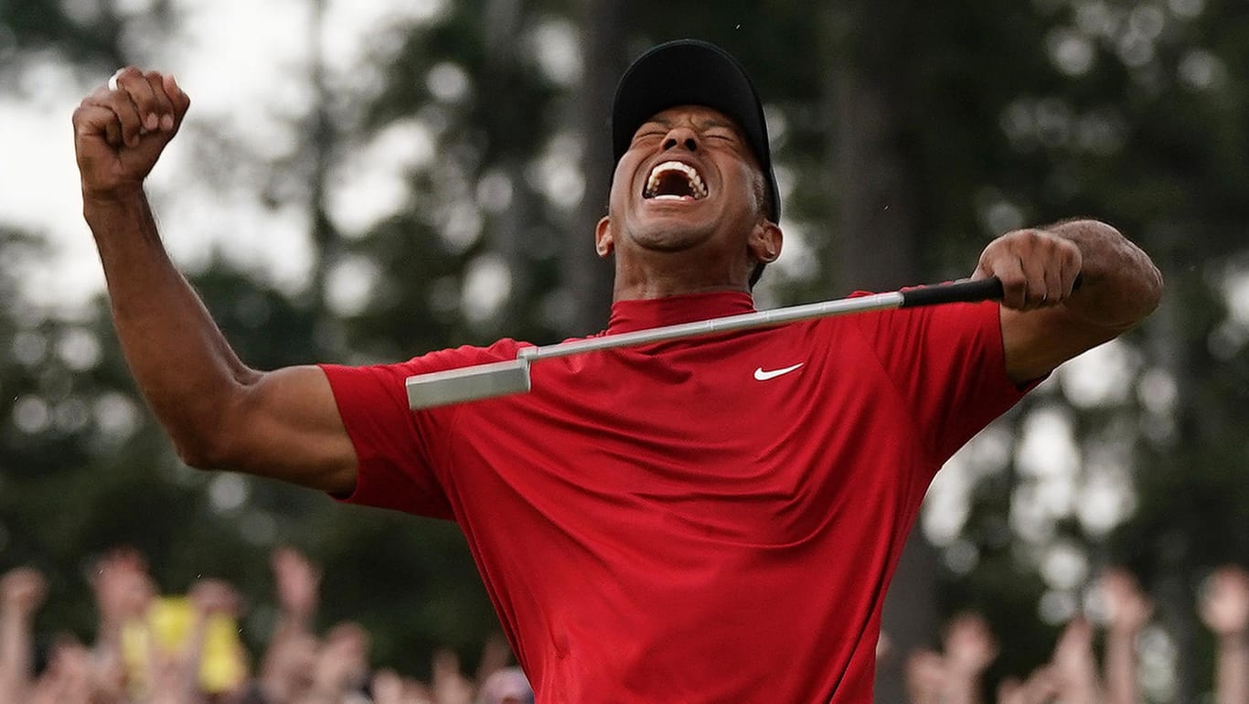 Großer Moment: Elf Jahre nach seinem letzten großen Triumph gewinnt Tiger Woods das Masters in Augusta.