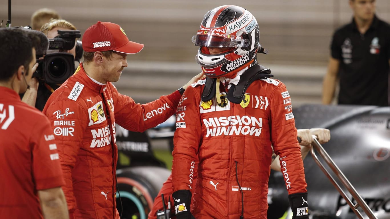 Sebastian Vettel (l.) und Charles Leclerc: Nach dem Rennen in China verschärft sich bei Ferrari der Konkurrenzkampf.