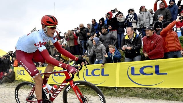 Starker Ritt: Nils Politt auf dem Weg zu seinem zweiten Platz bei Paris-Roubaix. Starker Ritt: Nils Politt auf dem Weg zu seinem zweiten Platz bei Paris-Roubaix.