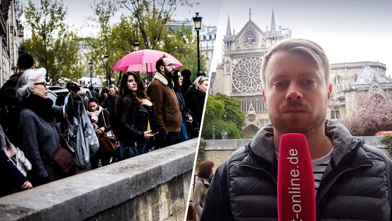 Unser Reporter Tobias Ruf ist live vor Ort in Paris und berichtet von der aktuellen Lage um die Kathedrale Notre-Dame nach dem Großbrand.