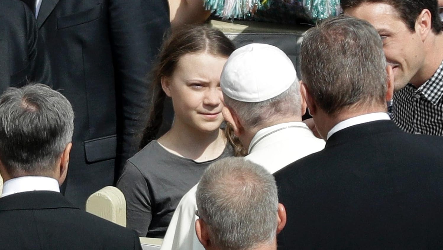 Papst Franziskus und Greta Thunberg: "Er lächelte und lachte die ganze Zeit", sagte die Umweltaktivistin über den Pontifex.