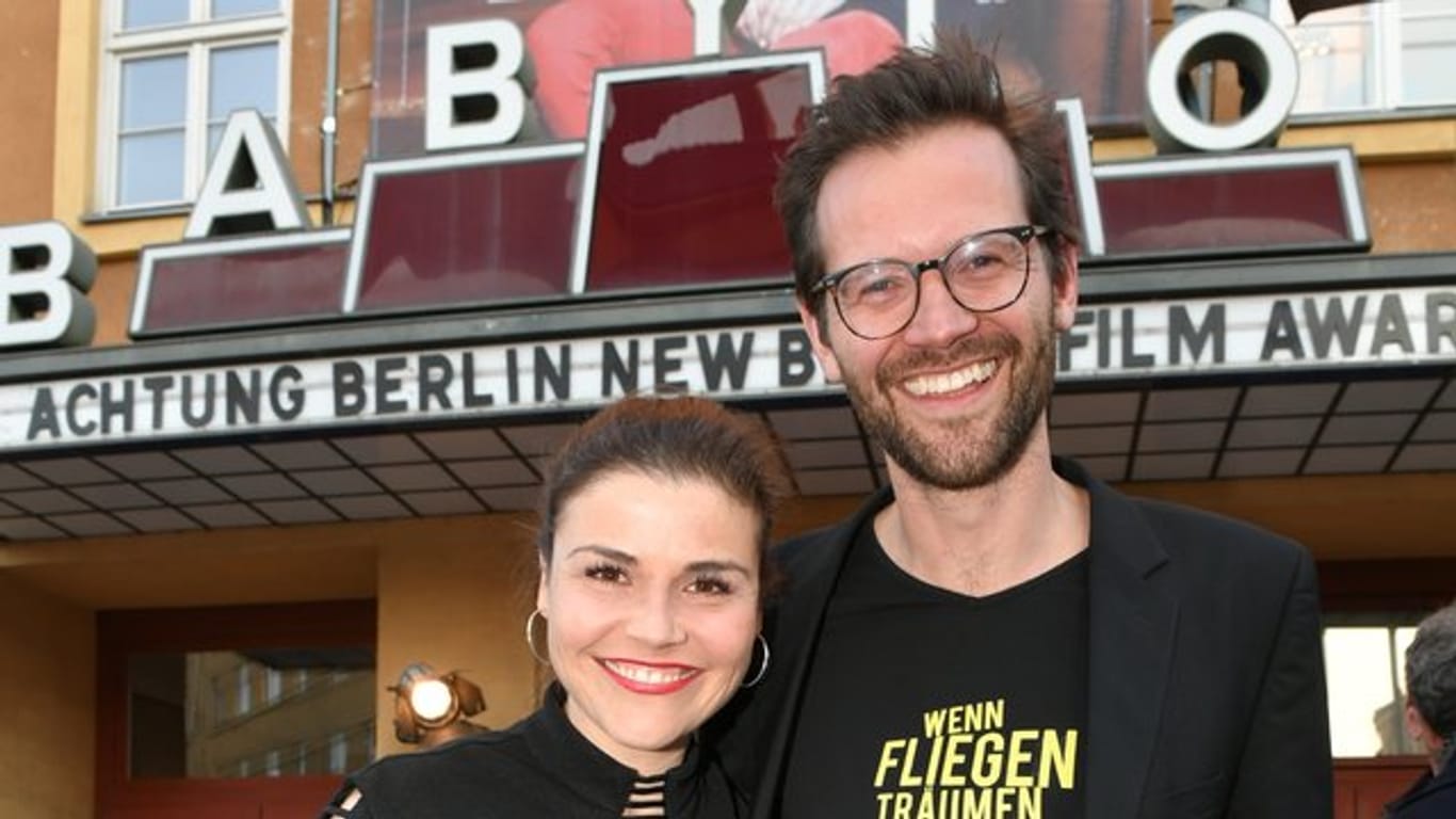Katharina Wackernagel und ihr Bruder Jonas Grosch bei der Premiere von "Wenn Fliegen träumen" in Berlin.