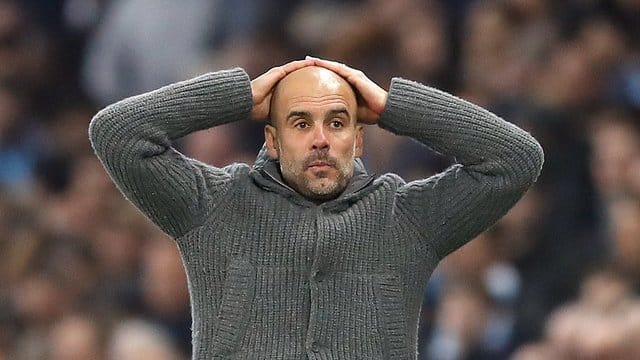 Trainer Pep Guardiola verpasste mit Man City erneut das Halbfinale der Champions League. Trainer Pep Guardiola verpasste mit Man City erneut das Halbfinale der Champions League.