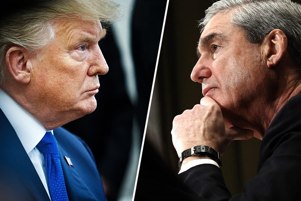 Donald Trump und Robert Mueller: Der Sonderermittler hat den US-Präsidenten in seinem Bericht nicht komplett entlastet.