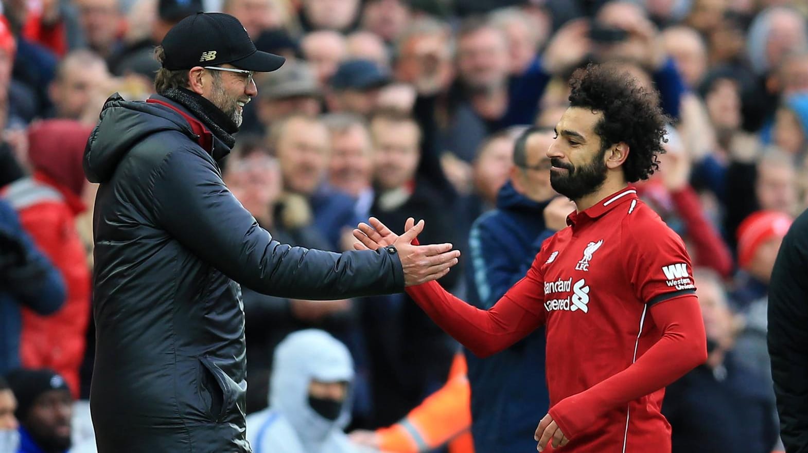 Der Trainer und sein Top-Star: Jürgen Klopp und Mo Salah sind ein Erfolgsduo beim FC Liverpool. Der Trainer und sein Top-Star: Jürgen Klopp und Mo Salah sind ein Erfolgsduo beim FC Liverpool.