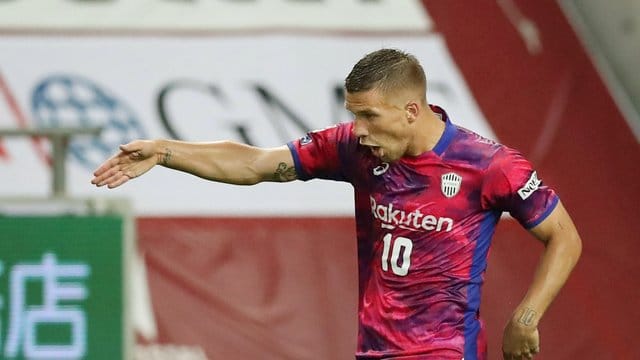 Lukas Podolski im Trikot Vissel Kobe.