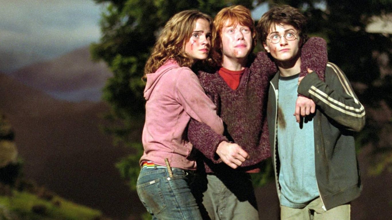 Emma Watson (spielt Hermine Granger), Rupert Grint (spielt Ron Weasley) und Daniel Radcliffe (spielt Harry Potter): Im Teil "Der Gefangene von Askaban" standen sie zum dritten Mal zusammen vor der Kamera.