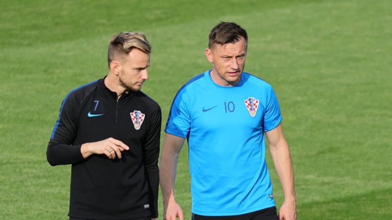 Ivica Olic (r) ist aktuell Co-Trainer der kroatischen Nationalmannschaft.