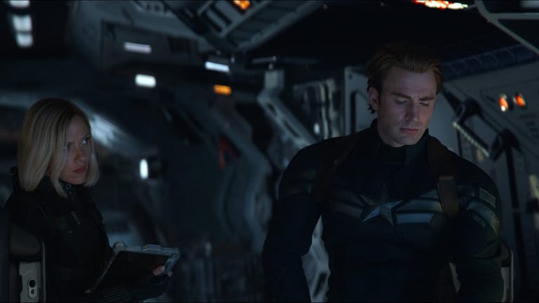 Vor der schwersten Aufgabe: Black Widow (Johansson) und Captain America (Evans) in "Avengers: Endgame".