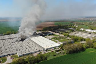 Brand in einer Schweinezuchtanlage: Zum Zeitpunkt des Feuers waren 45.000 Tiere dort.