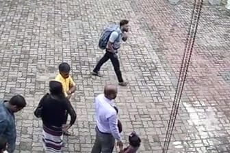 Aufnahmen einer Überwachungskamera zeigen den mutmaßlichen Selbstmordattentäter in Negombo, Sri Lanka.