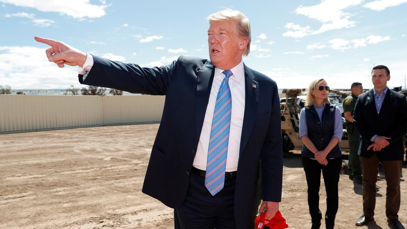 Mehr Soldaten an die Grenze? Donald Trump Anfang April bei einem Besuch in der Grenzstadt Calexico im US-Staat Kalifornien.