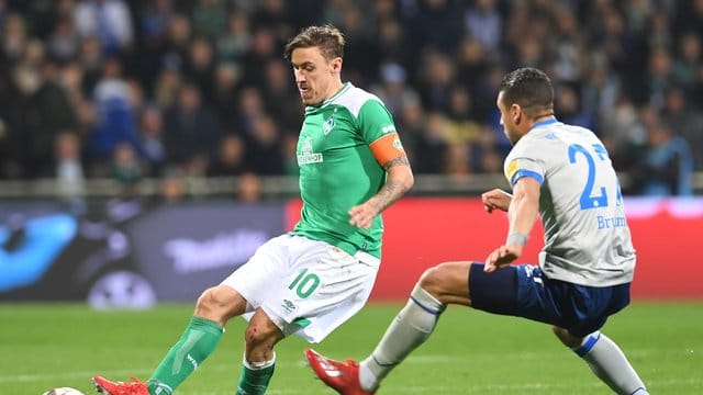 Max Kruse steht im Pokal-Halbfinale gegen Bayern München im Werder-Kader. Max Kruse steht im Pokal-Halbfinale gegen Bayern München im Werder-Kader.
