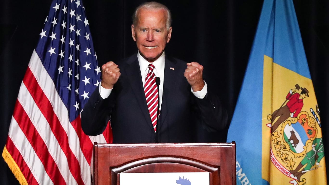 Joe Biden bei Auftritt im März: Nach langem Zögern Kandidatur erklärt