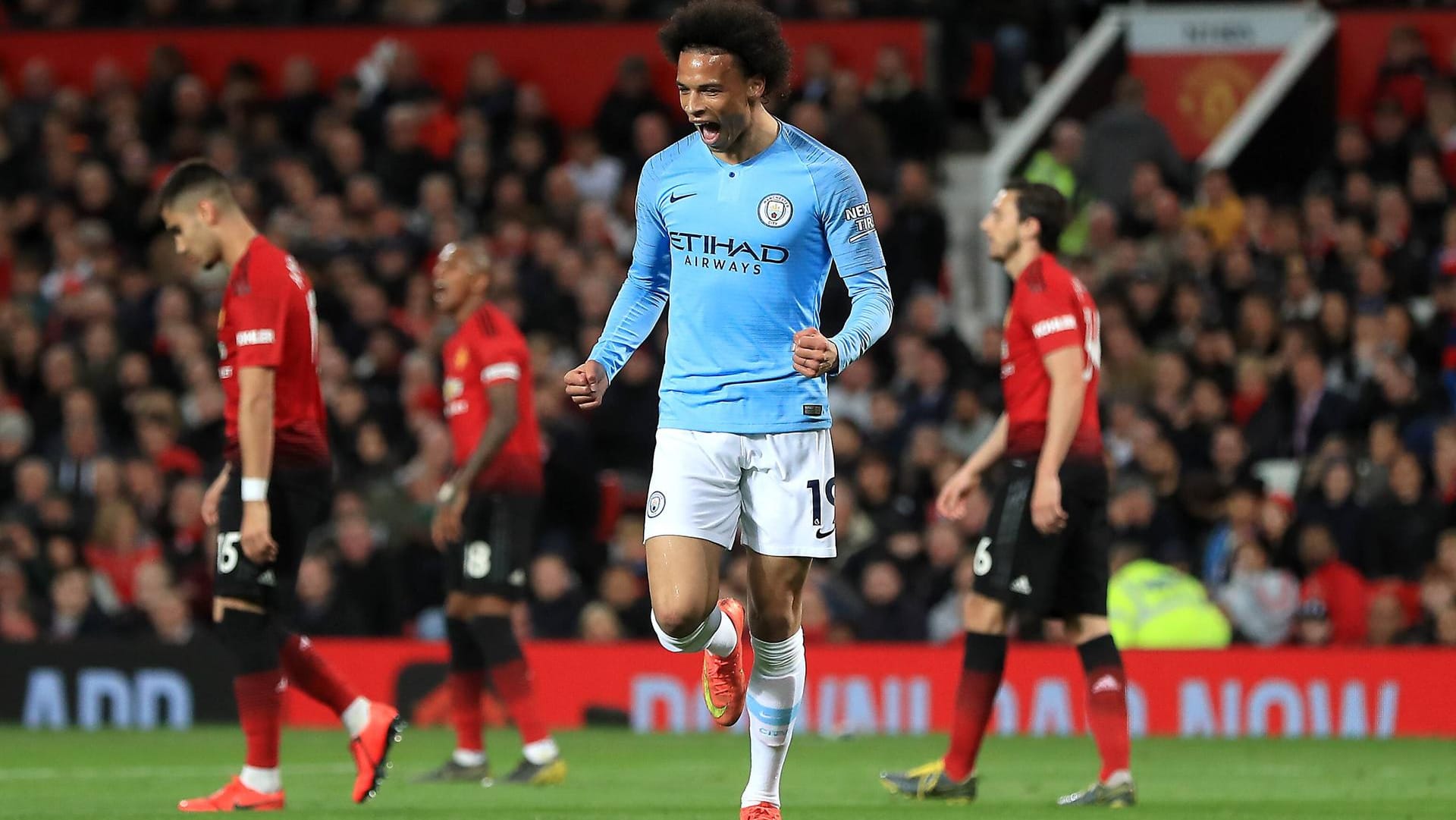 Ein erfolgreicher Ex-Schalker: Offensivspieler Leroy Sané erzielte gegen Manchester United das 2:0 für City.