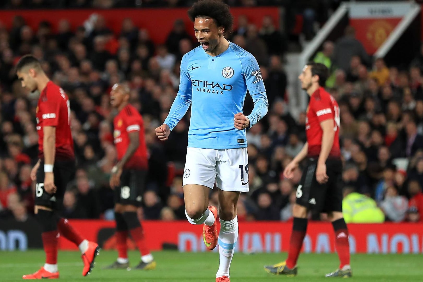 Ein erfolgreicher Ex-Schalker: Offensivspieler Leroy Sané erzielte gegen Manchester United das 2:0 für City.