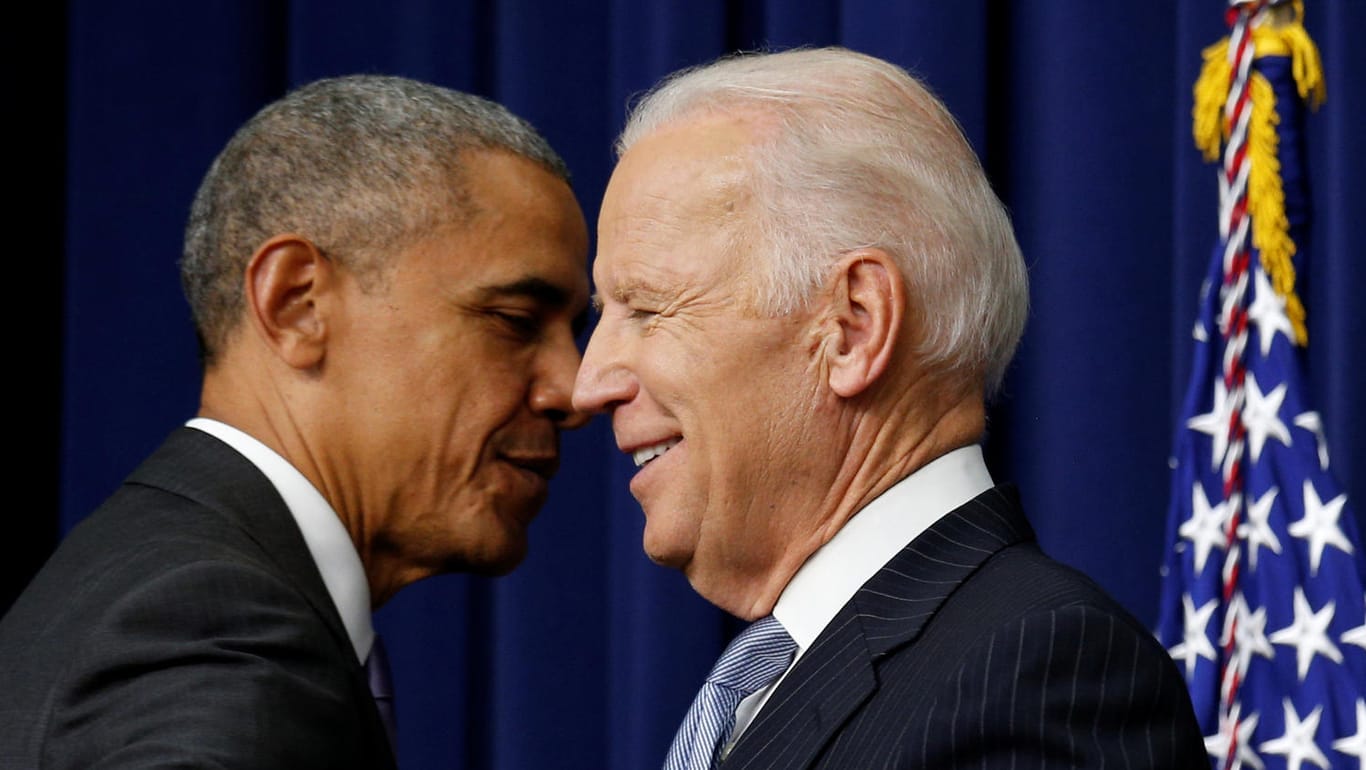 Obama und Biden: Der ehemalige Stellvertreter von Obama, Joe Biden, will jetzt selbst Präsident werden.