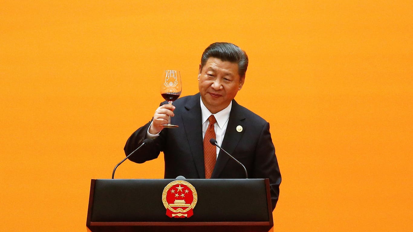 Xi Jinping beim Eröffnungsbankett der Neue-Seidenstraße-Konferenz.