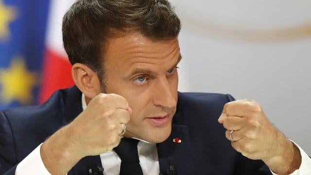 Präsident Emmanuel Macron spricht bei einer Pressekonferenz über seine Reformpläne.