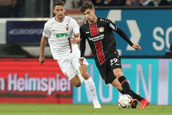 Leverkusener Leistungsträger: Kai Havertz (r.) zeigte in Augsburg eine starke Leistung.
