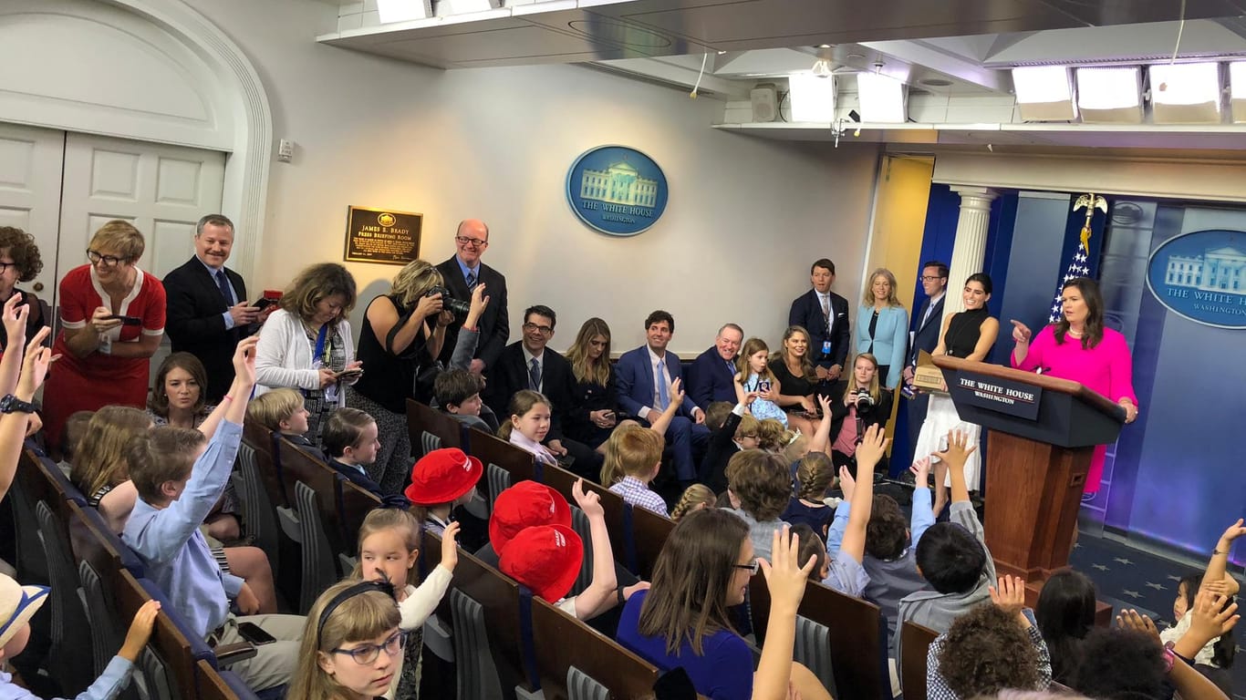 Kinder-Pressekonferenz im Weißen Haus