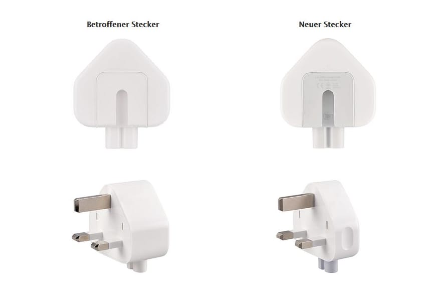 Netzteilstecker von Apple: Diese Geräte sind betroffen.