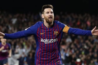 Barcelonas Lionel Messi jubelt nach seinem Tor zum 1:0.