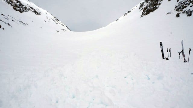Das Gebiet der Grünhornlücke, wo vier Skifahrer bei einer Lawine verschüttet wurden.