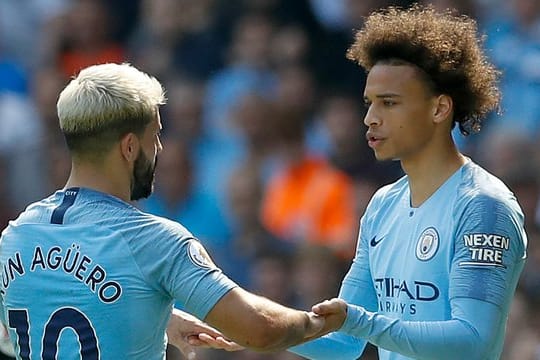 Sergio Agüero (l) erzielte für Manchester City das Tor des Tages.