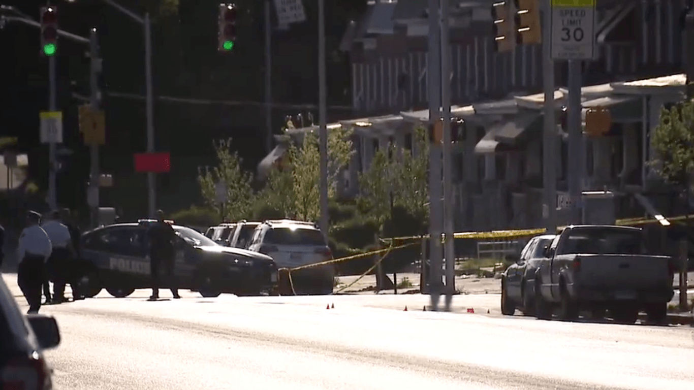 Tatort nach einer Schießerei im US-Bundesstaat Maryland: Mehrere Menschen sind in Baltimore angeschossen worden.