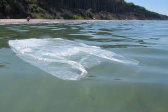 Plastiktüte im Meer: Britische Forscher haben getestet, wie schnell sich biologisch abbaubare Kunststofftüten wirklich zersetzen.