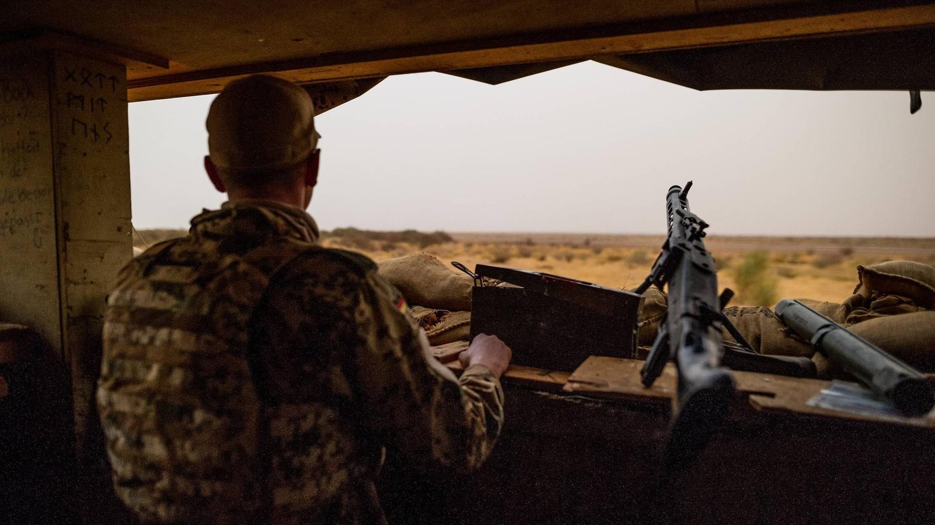 Deutscher Soldat in Gao, Mali.