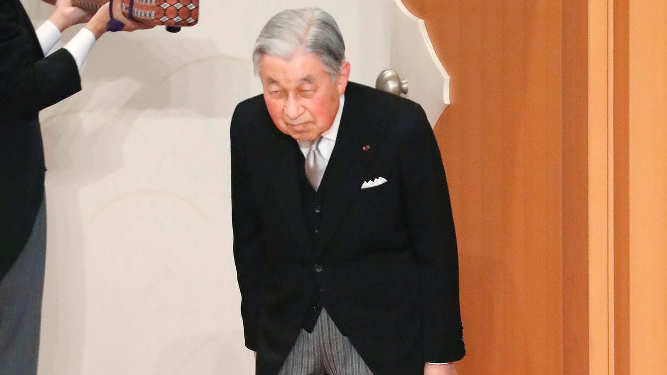 Japans Kaiser Akihito: Er sprach ein letztes Mal zur Nation.