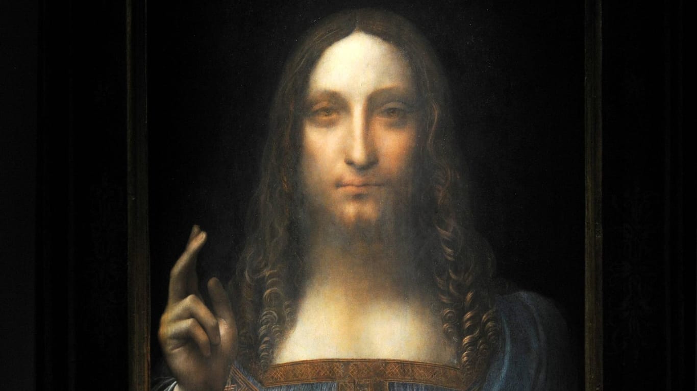 Leonardo da Vincis Meisterwerk: Das Ölgemälde "Salvator Mundi" (um 1500) wurde im Jahr 2017 für die Rekordsumme von 450,3 Millionen Dollar über das Auktionshaus Christie's an Mohammed bin Salman verkauft. Der Verbleib ist mittlerweile ein Rätsel.