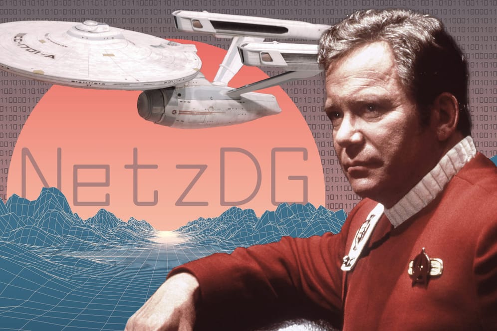 William Shatner, der Darsteller von Captain James T. Kirk in Star Trek, landete auf seiner Reise durchs WWW beim deutschen NetzDG.