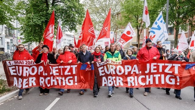 DGB-Demonstration in Hamburg.