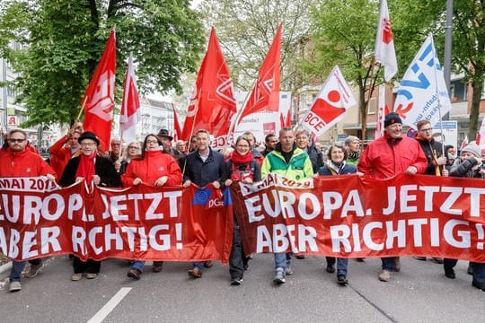 DGB-Demonstration in Hamburg.