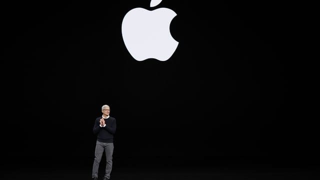 Apple-Chef Tim Cook bei der Vorstellung neuer Produkte.