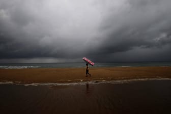Der Strand von Puri: Hier erwarten Metereologen einen riesigen Wirbelsturm. (Archivbild)