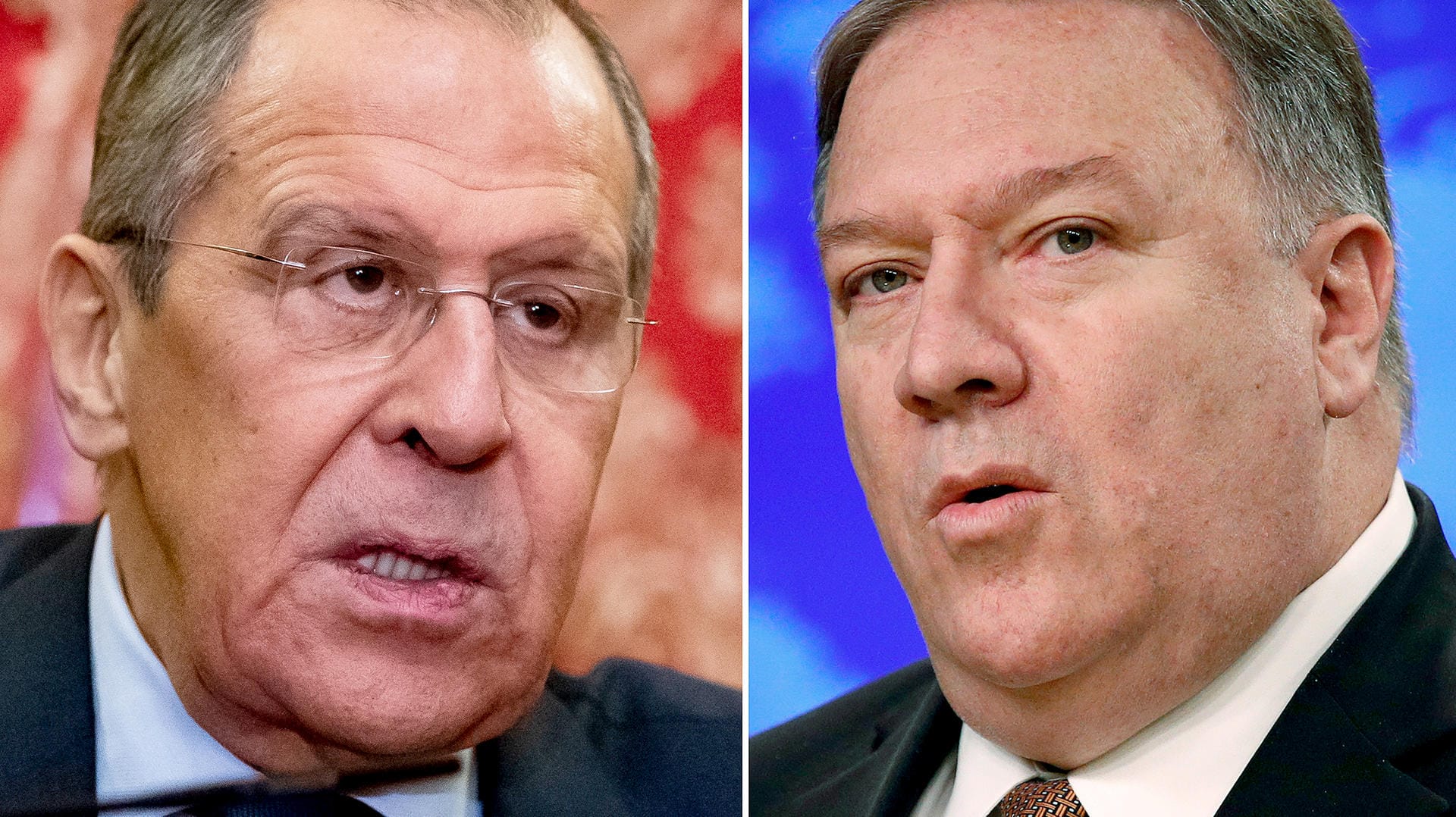 Sergei Lawrow (l), Außenminister von Russland und Mike Pompeo, Außenminister der USA: Pompeo und sein russischer Amtskollege Lawrow wollen sich über die Situation in Venezuela austauschen.