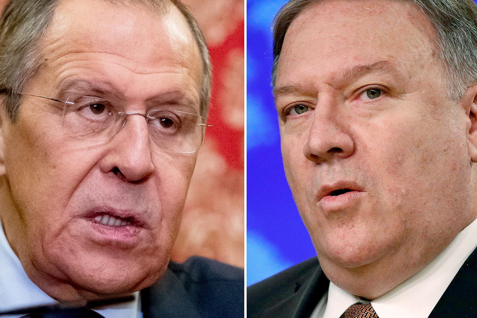 Sergei Lawrow (l), Außenminister von Russland und Mike Pompeo, Außenminister der USA: Pompeo und sein russischer Amtskollege Lawrow wollen sich über die Situation in Venezuela austauschen.