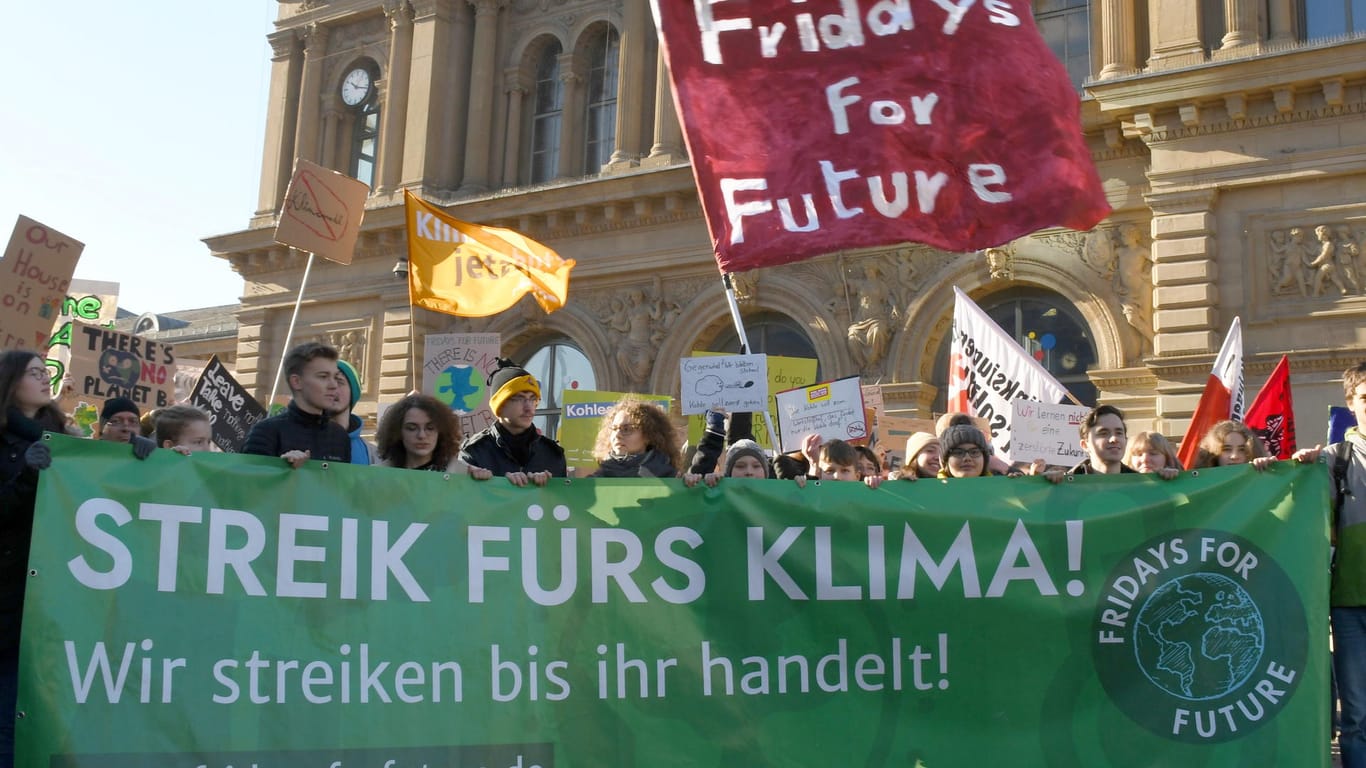 Schülerdemonstration in Mainz.