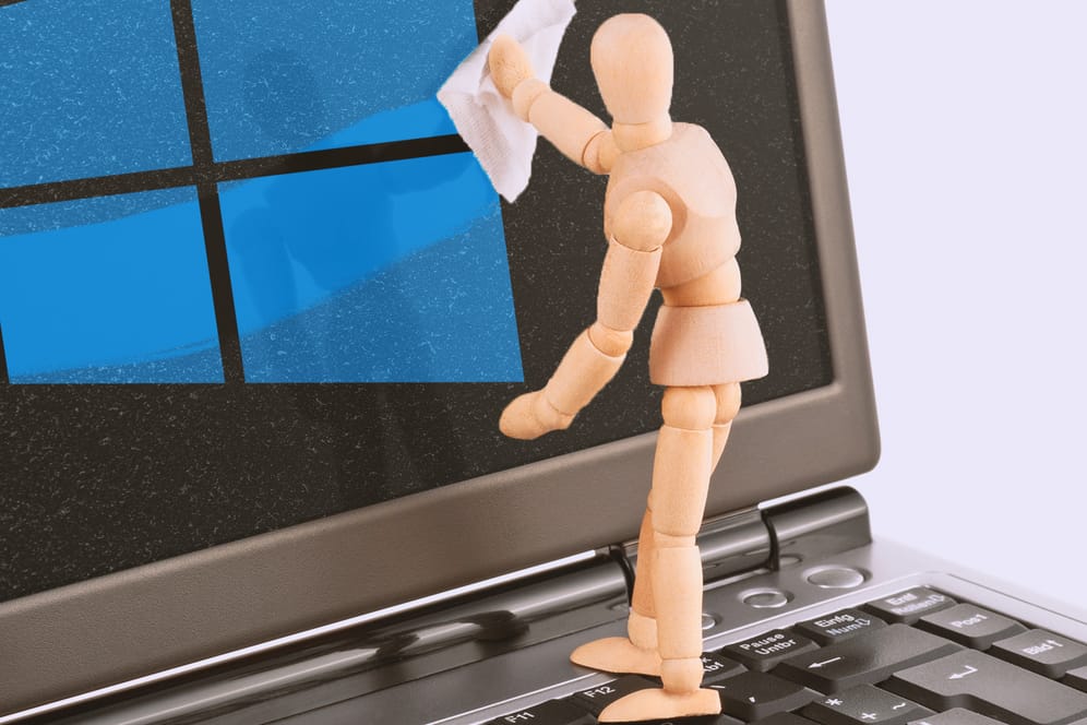 PC-Pflege (Fotomontage): Zwei Mal im Jahr veröffentlicht Microsoft ein großes Funktions-Update für Windows.